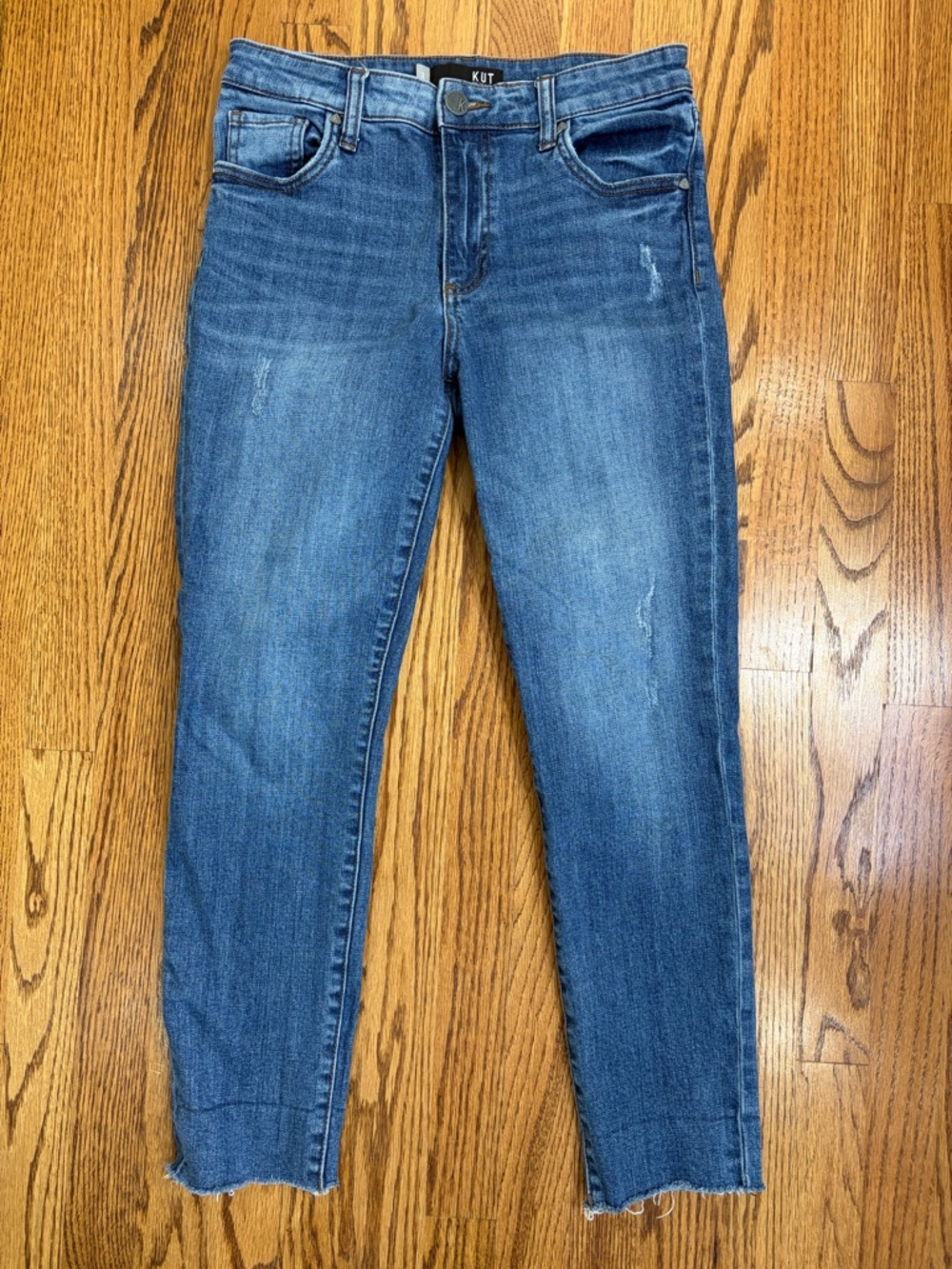 Kut from the Kloth Raw Hem Ankle Skinny Jeans